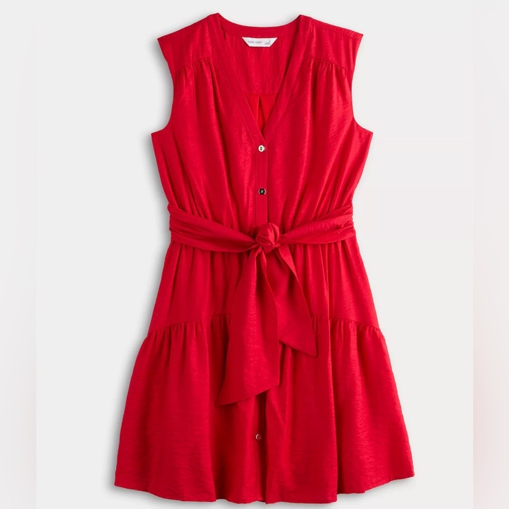 Nine West Button Front Mini Dress
